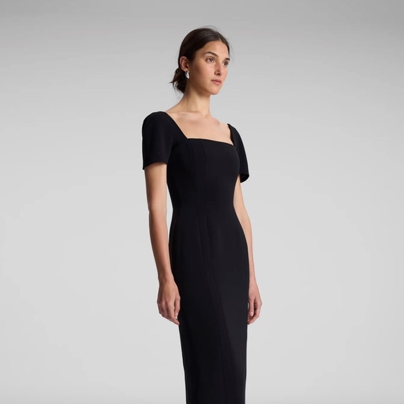 NWT A.L.C. Elvie Midi Dress – Black – Size 6 – Structured Cady – $595 Retail - Picture 4 of 11